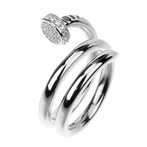 Anillo clavo 3 vueltas, con piedras 
