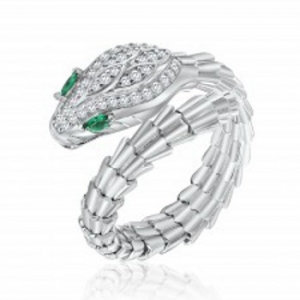 Anillo serpiente, abierto, con movimiento 