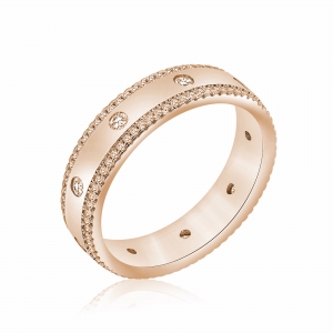 Anillo linea premium, sin fin, rosado