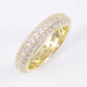 Anillo sin fin, pavee, amarillo