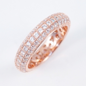 Anillo sin fin, pavee, rosado