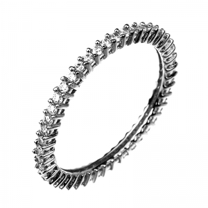 Anilllo sin fin grifas, rodio negro