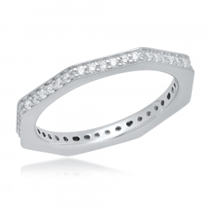 Anillo tuerca sin fin blanca