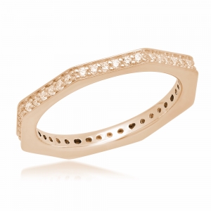 Anillo tuerca sin fin, rosado