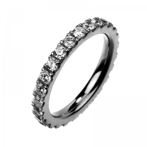 Anillo sin fin, grifas, rodio negro