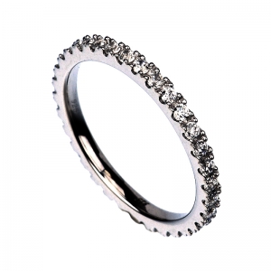 Anillo sin fin rodio negro