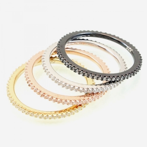 Anillo sin fin finito. Colores: blanco, amarillo, rosado y rodio negro. Se venden por unidad, ACLARAR color elegido en "observaciones"