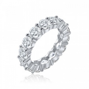 Anillo sin fin, ancho, piedras 5 mm aprox