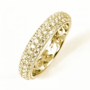 Anillo sin fin pavee amarillo