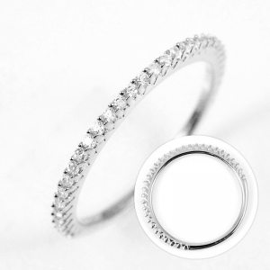 Anillo medio sin fin blanco