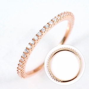 Anillo medio sin fin rosado
