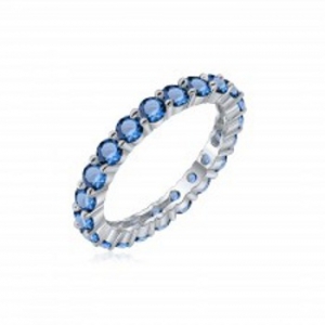 Anillo sin fin con piedras azules