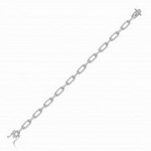 Pulsera eslabones rectangulares, pavee, blanca, cierre cajon