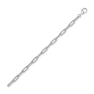Pulsera con eslabones alargados con piedras y eslabones con bolitas