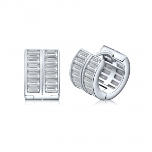 Par aros, doble fila baguette. Diametro interno aprox: 8 mm