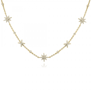 Conjunto estrellas con piedras, amarillo