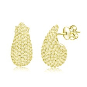 Par aros drop pavee amarillos
