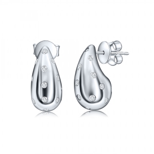 Par aros drop con piedras esparcidas