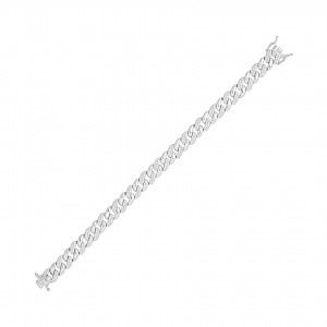 Pulsera cuban link, eslabones con y sin piedras.