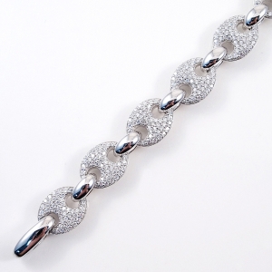 Pulsera eslabonada pavee