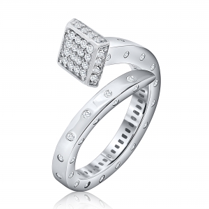 Anillo clavo con piedras