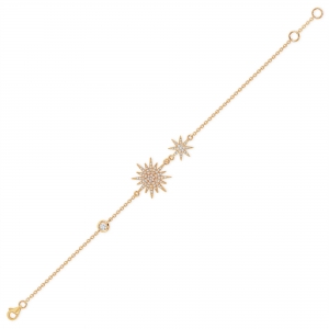 Pulsera estrellas pavee amarilla