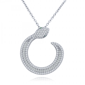 Conjunto serpiente piedras baguettes