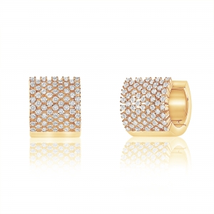 Par aros argollas, ancho aprox 13 mm, amarillas