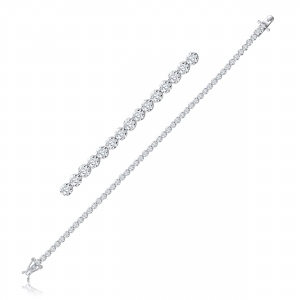 Pulsera tennis con virolas