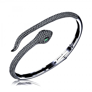 Esclava Serpiente pavee, rodio negro