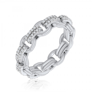 anillo sin fin, eslabones, con pavee