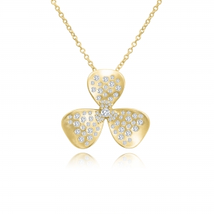 Conjunto trebol satinado linea premium rodinado