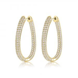 PAR AROS AROLLA OVAL LINEA PREMIUM AMARILLOS