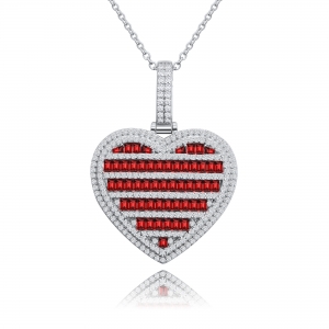 Conjunto corazon premium con rojo rodinado