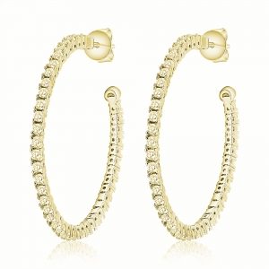 PAR AROS ARGOLLA LINEA PREMIUM, AMARILLOS , DIAMETRO 4 CMS.