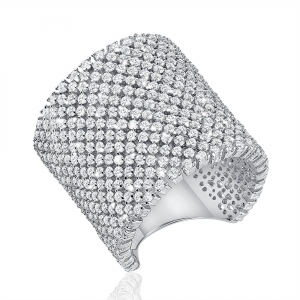 Anillo panal con piedras