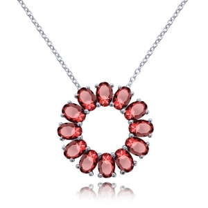 CONJUNTO ALDABA CON ROJO RODIO BLANCO, DIAMETRO EXTERIOR 22 MM