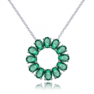 CONJUNTO ALDABA CON VERDE RODIO BLANCO, DIAMETRO EXTERIOR 22 MM