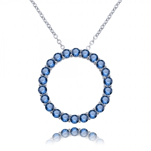 CONJUNTO ALDABA CON AZUL RODIO BLANCO, DIAMETRO EXTERIOR 25 MM