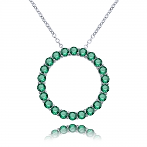 CONJUNTO ALDABA CON VERDE RODIO BLANCO, DIAMETRO EXTERIOR 22 MM