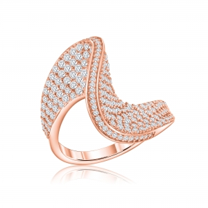 ANILLOONDEADO CON CUBIC RODIO NEGRO 