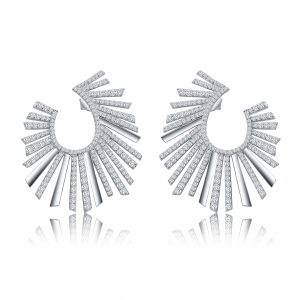 Par aros tiras con y sin piedra. Aprox 3.5 cm