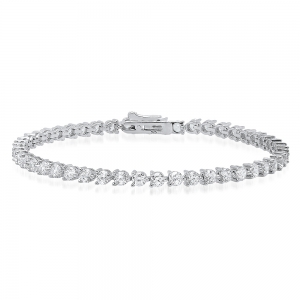 Pulsera tenis con piedras de 3 mm