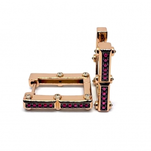 Aros Link1945 Rectangulares Rosados