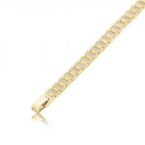 PULSERA ENDLESS BA&Ntilde;O AMARILLO CON CUBIC
