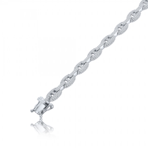 PULSERA PREMIUM MARINE RODINADA CON CUBIC