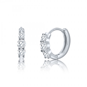 PAR AROS ARGOLLA 3 CUBIC PREMIUM RODINADO 12 MM