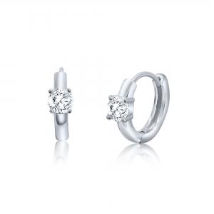 PAR AROS ARGOLLA 1 CUBIC PREMIUM RODINADO 12 MM