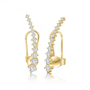 PAR AROS TREPADORES PREMIUM CON SISTEMA MARIPOSA Y CLIP 12 CUBIC AMARILLOS