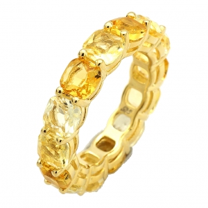 ANILLO SIN FIN CUSHION PREMIUM DEGRADE YELLOW BA&Ntilde;O AMARILLO